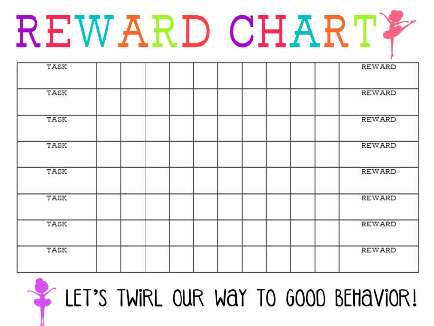 Blank Reward Chart Printable The Girl Creative