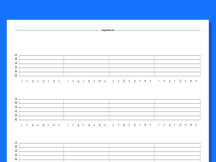 Blank Tabs Free PDF Templates To Download Print And Write Your