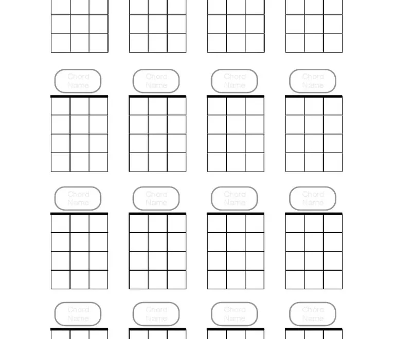 Blank Ukulele Chord Sheet PDF PDF