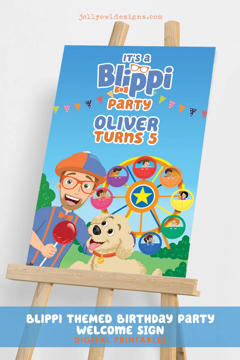 BLIPPI Themed Birthday Party Digital Printable Welcome Sign BLIPPI Themed Birthday Party Digital Printable Welcome Sign
