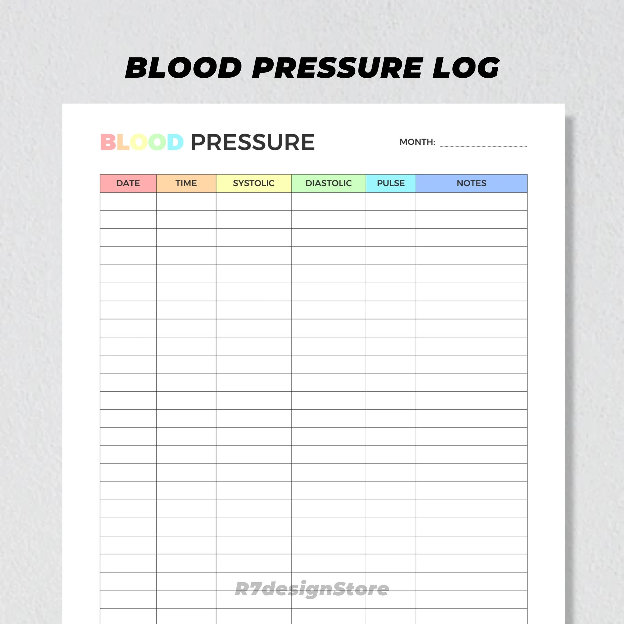 Printable Blood Pressure Chart For Seniors