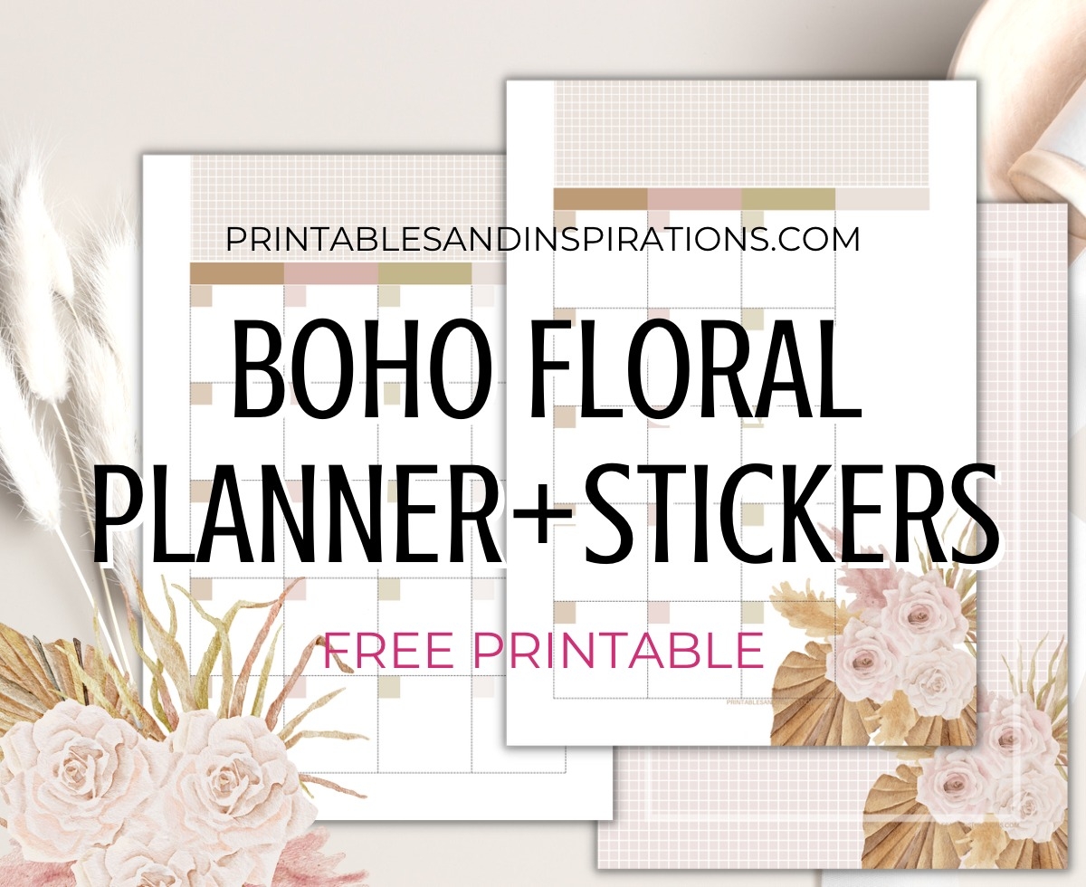 Boho Floral Printable Planner Free Download Printables And 