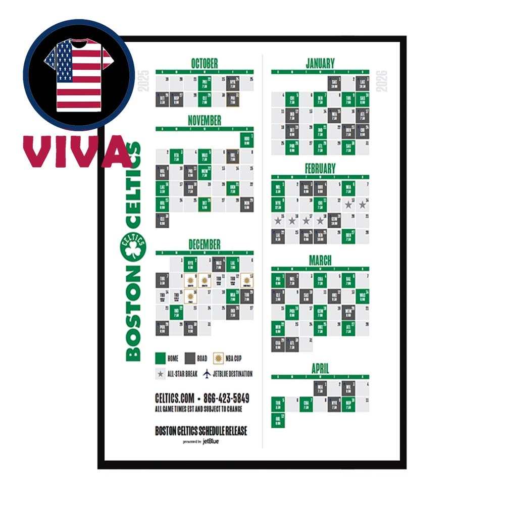 Celtics 2025-2026 Printable Schedule Celtics 2025-2026 Printable Schedule