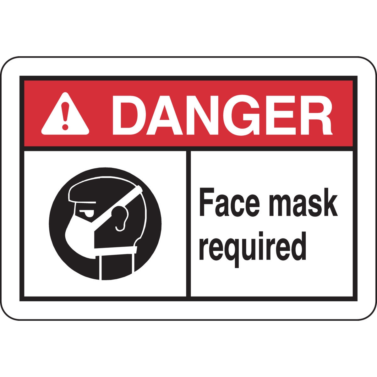 Brady Part 120622 DANGER Face Mask Required Sign BradyCanada ca