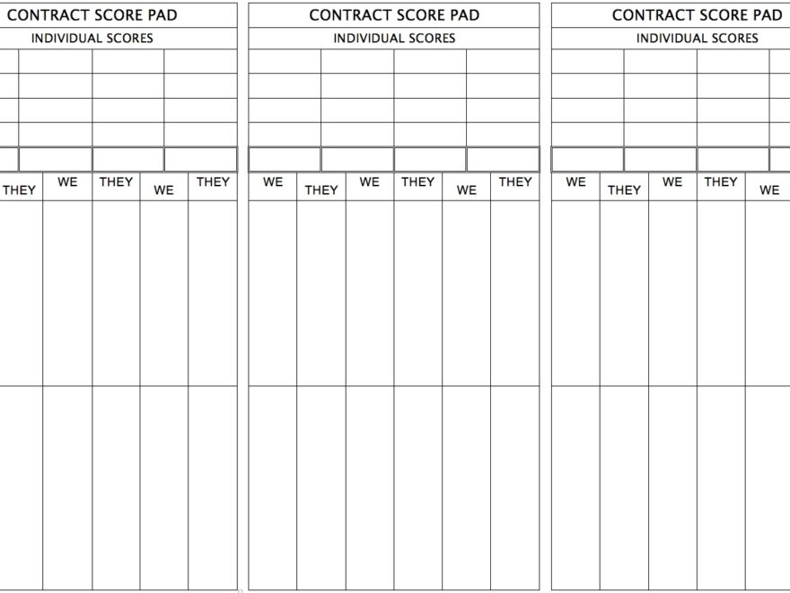 Bridge Score Cards Byte Insight