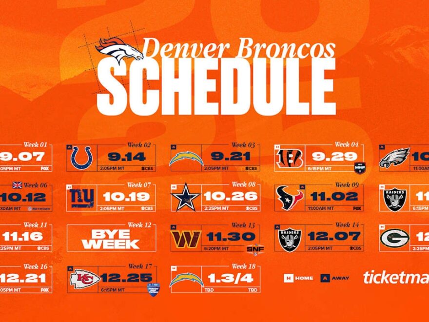 Broncos 2025 Schedule Announced