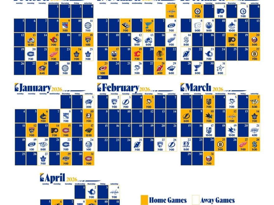 Buffalo Sabres 2025 2026 Full Schedule R sabres