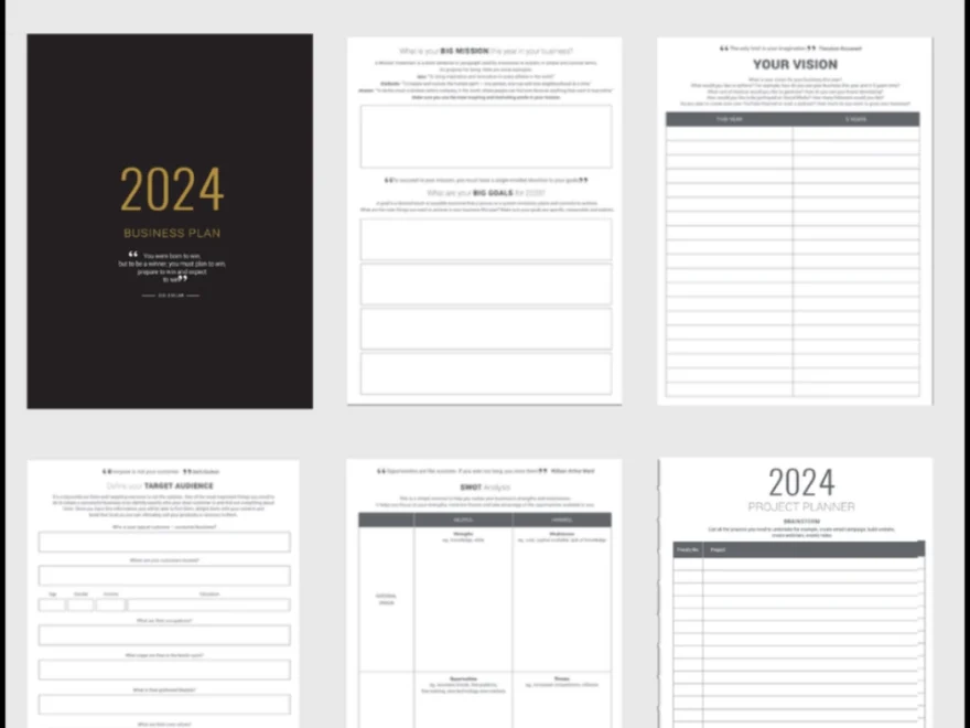 Business Plan Template To Print MY PA 2026 Planner The Best