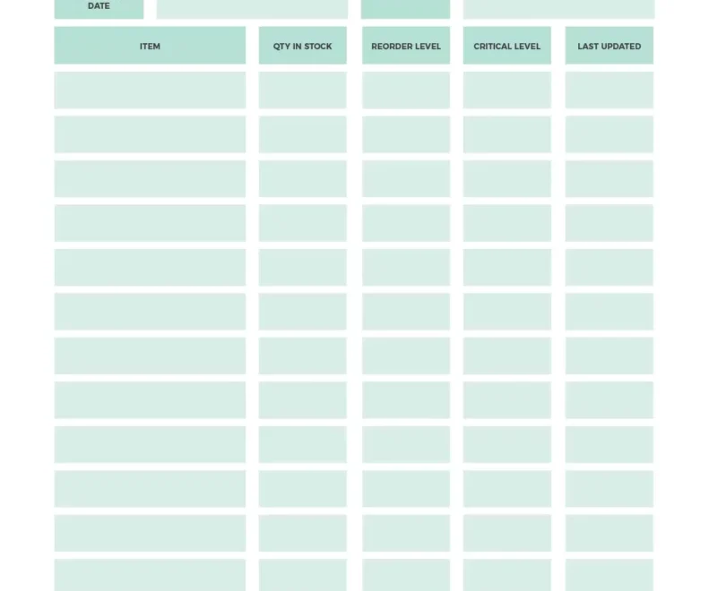 Business Supply List Printables 16 FREE Inventory amp Supplies PDFs