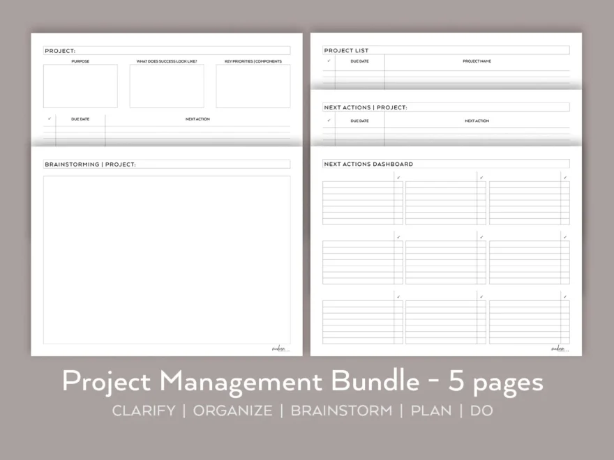 Buy Printable Planner Project Planning Bundle Project List