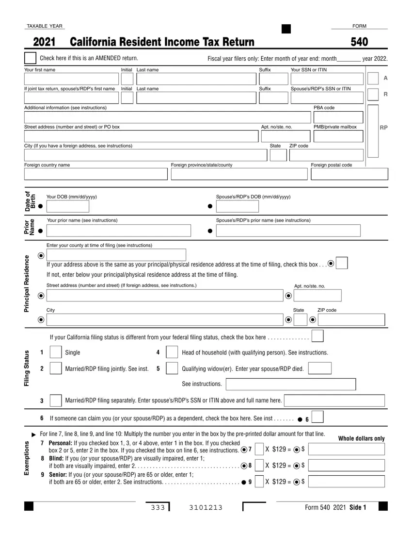 Ca 540 Form Fill Out Printable PDF Forms Online Ca 540 Form Fill Out Printable PDF Forms Online