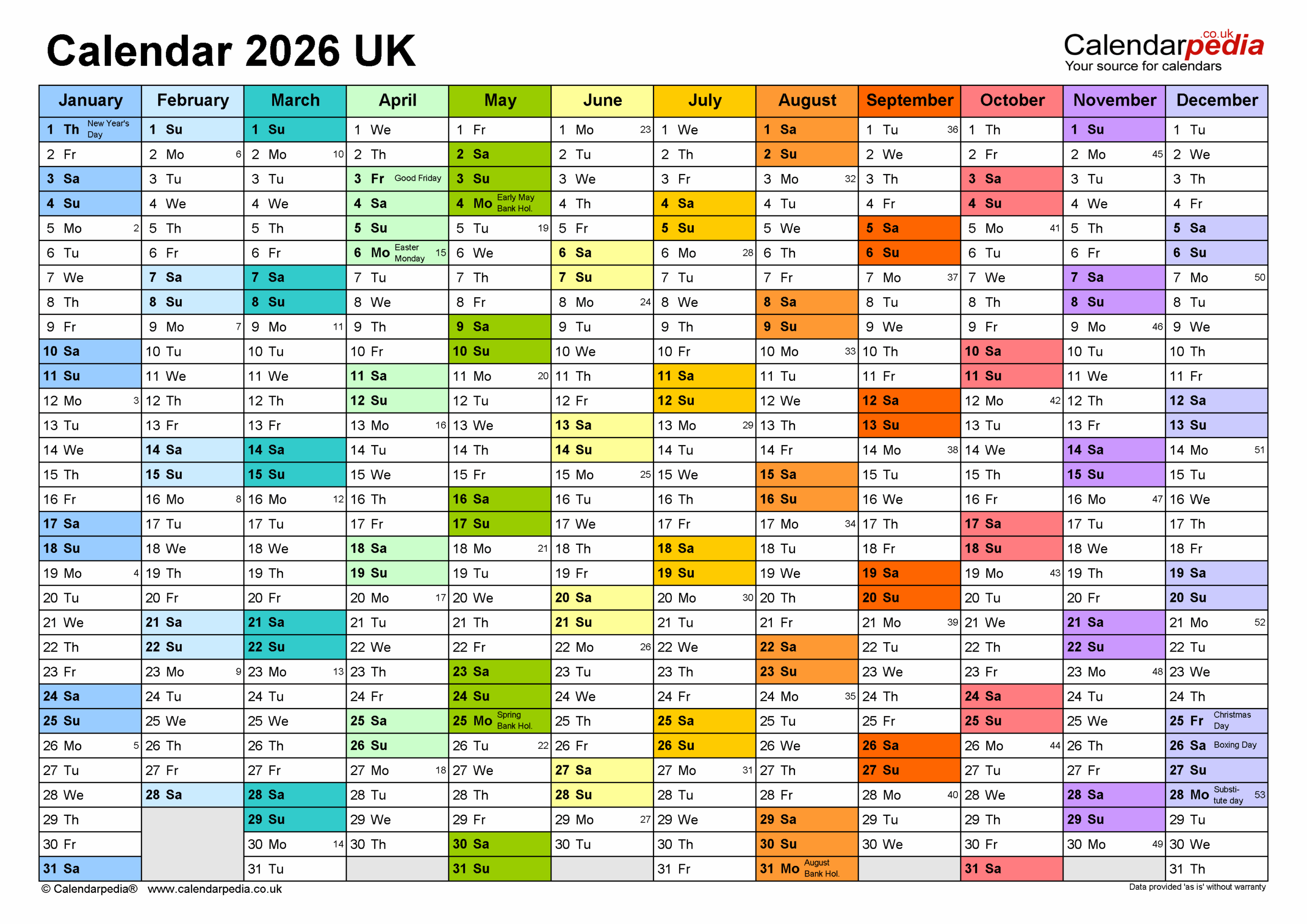 Calendar 2026 UK Free Printable PDF Templates Calendar 2026 UK Free Printable PDF Templates