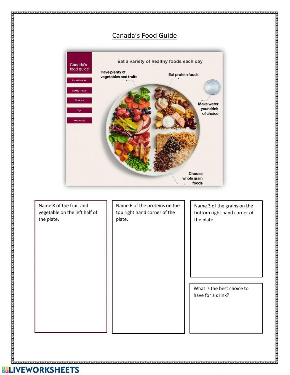 Canada s Food G Free Interactive Worksheets 134686