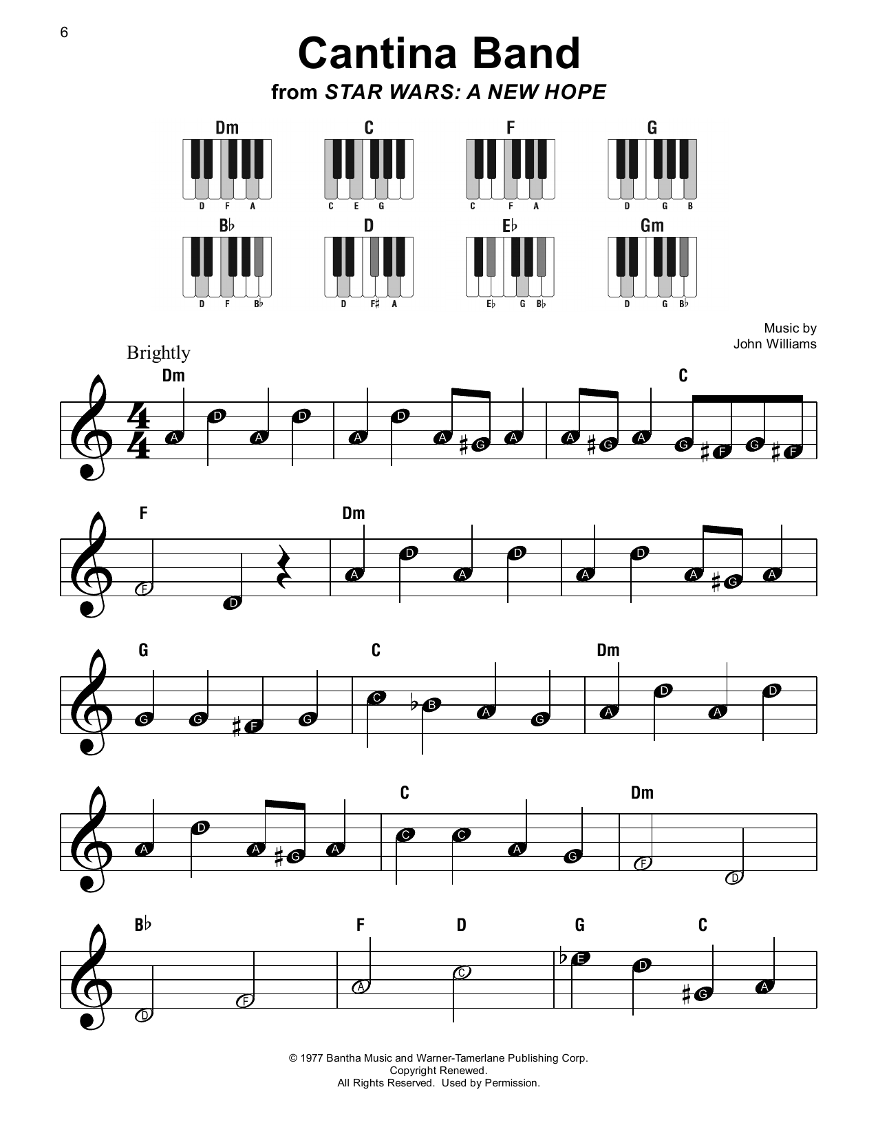 Cantina Sheet Music Piano Printable