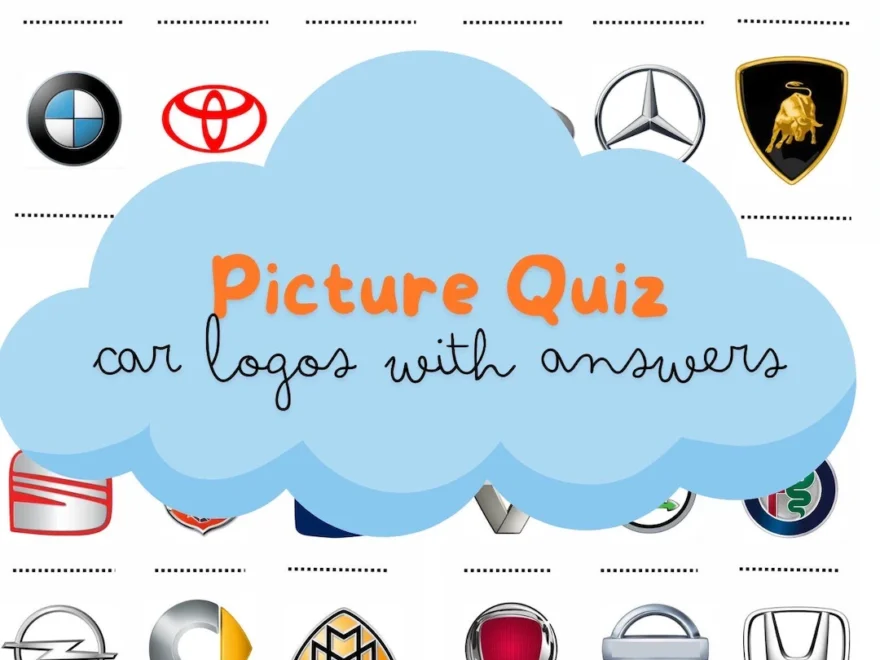 Car Logo Picture Quiz Printable Game Night Activity with Answers