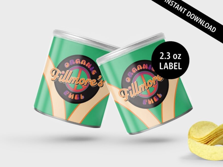 Cars Party Fillmore Fuel Can Label Mini Chip Cans PDF Printable