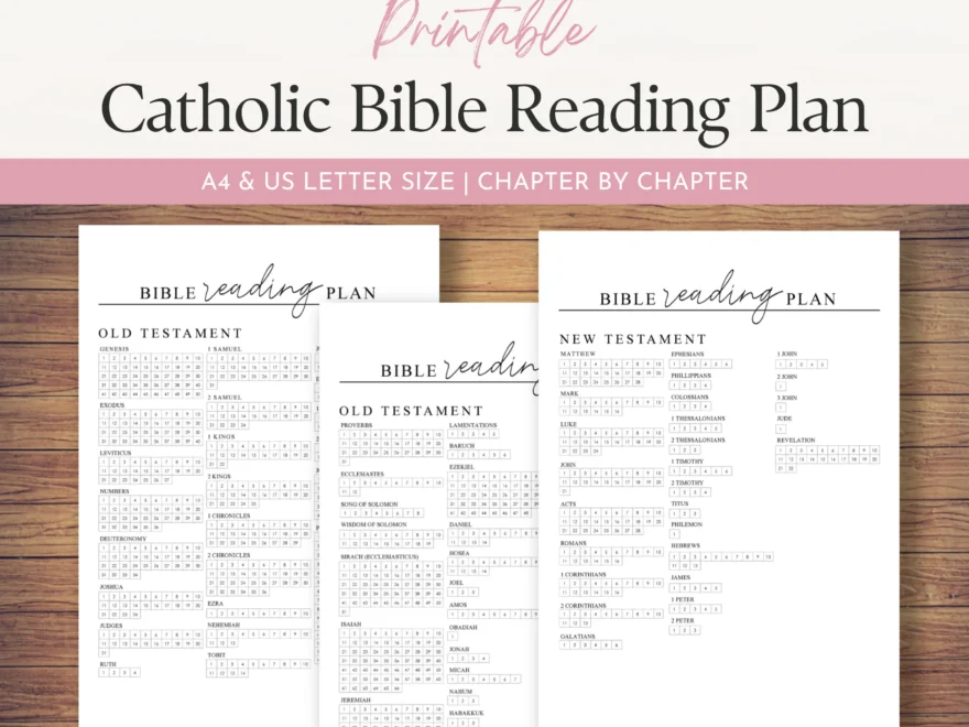 Catholic Bible Reading Tracker Chapter By Chapter Checklist