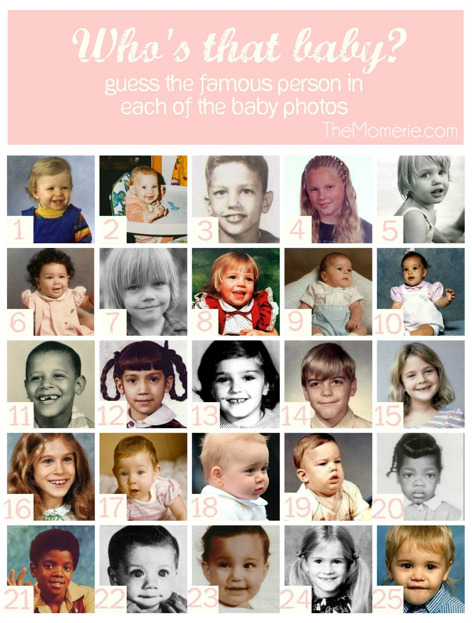 Celebrity Baby Quiz Printable Guess The Celebrity Picture Quiz 