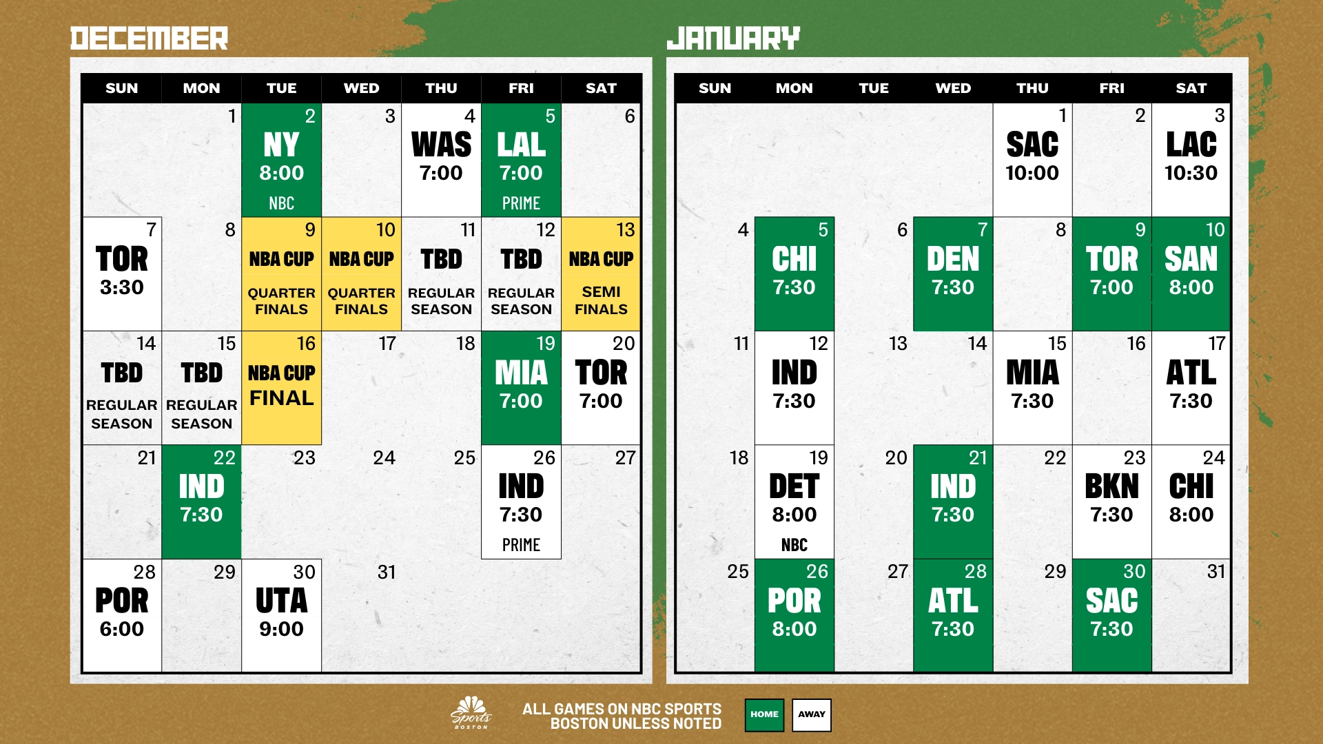 Celtics 2025 26 Schedule With Dates Opponents For Every Game Celtics 2025 26 Schedule With Dates Opponents For Every Game