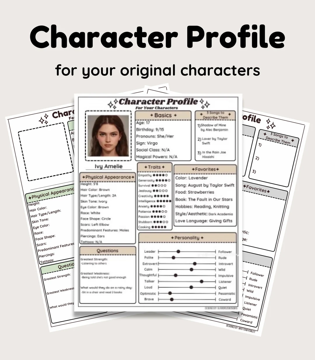 Character Profile Digital Or Printable Original Character Profile For Writers For Stories Or Novels Writer PDF Goodnotes PDF Etsy Character Profile Digital Or Printable Original Character Profile For Writers For Stories Or Novels Writer PDF Goodnotes PDF Etsy