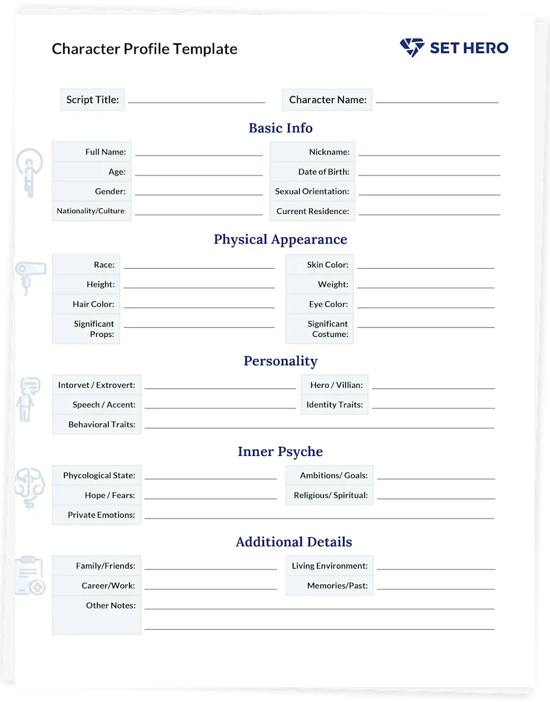 Character Profile Template For Filmmakers with A Free Download SetHero Character Profile Template For Filmmakers with A Free Download SetHero