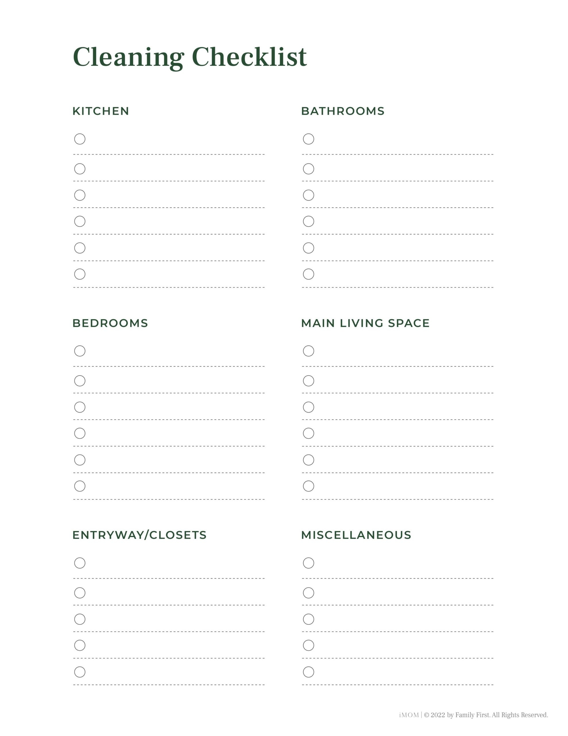 Chore Chart Printables For Adults