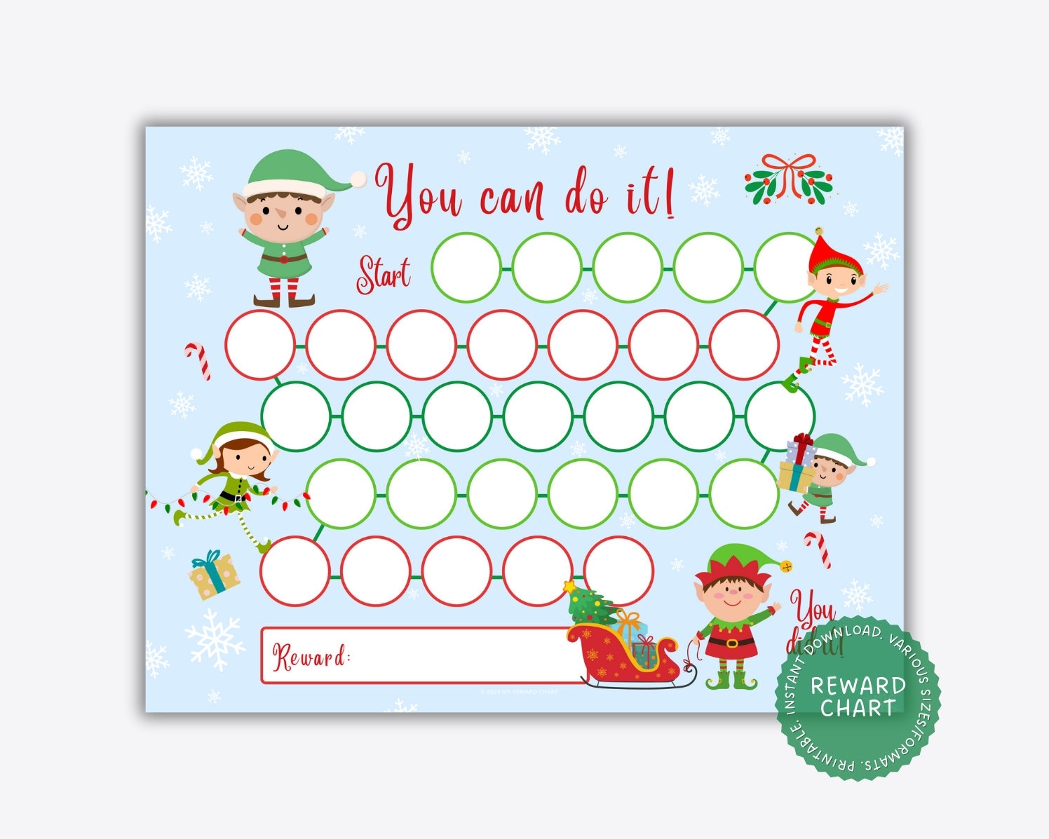 Christmas Elf Reward Chart Holiday Kids Sticker Chart printable PDF Etsy Christmas Elf Reward Chart Holiday Kids Sticker Chart printable PDF Etsy