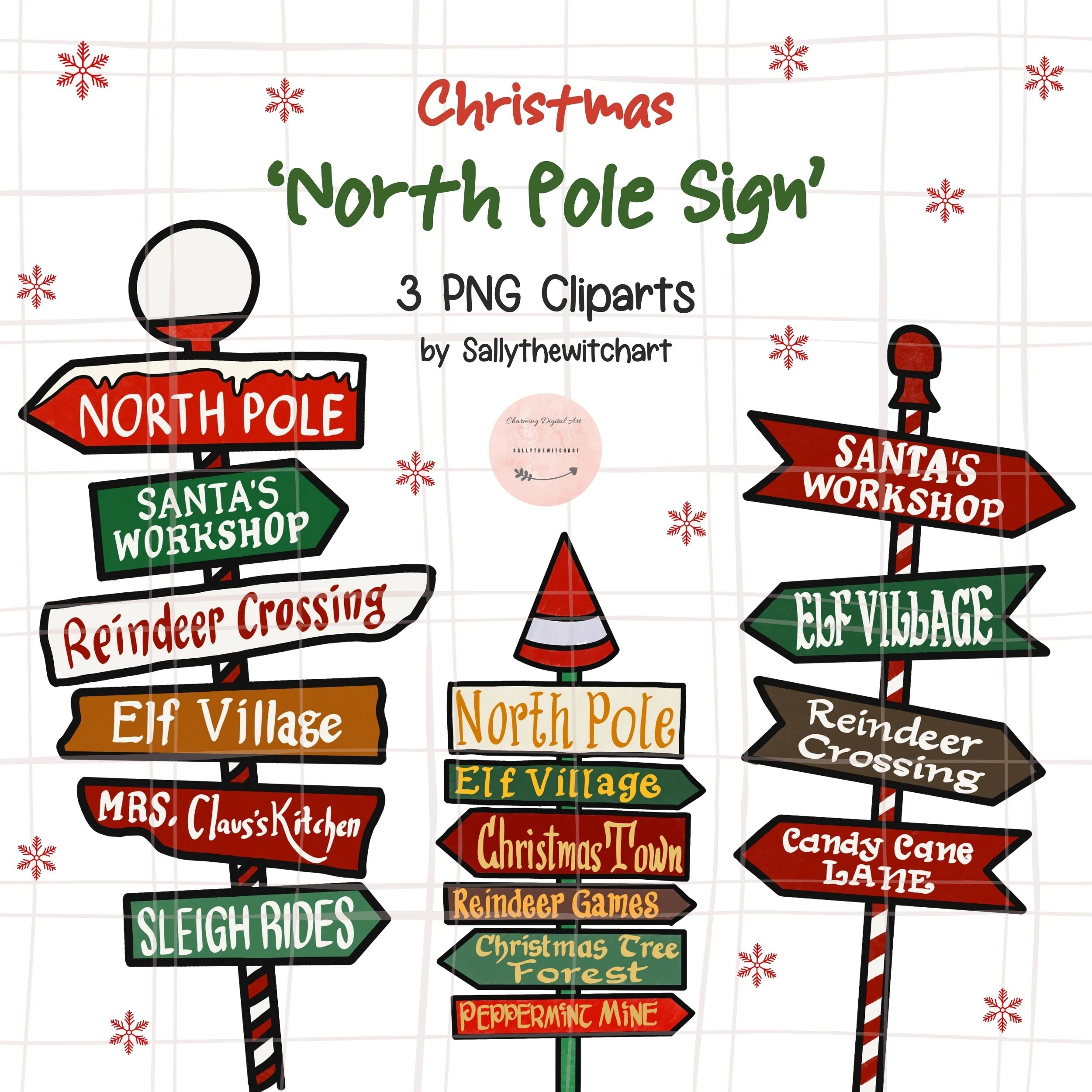 Printable Christmas North Pole Signs