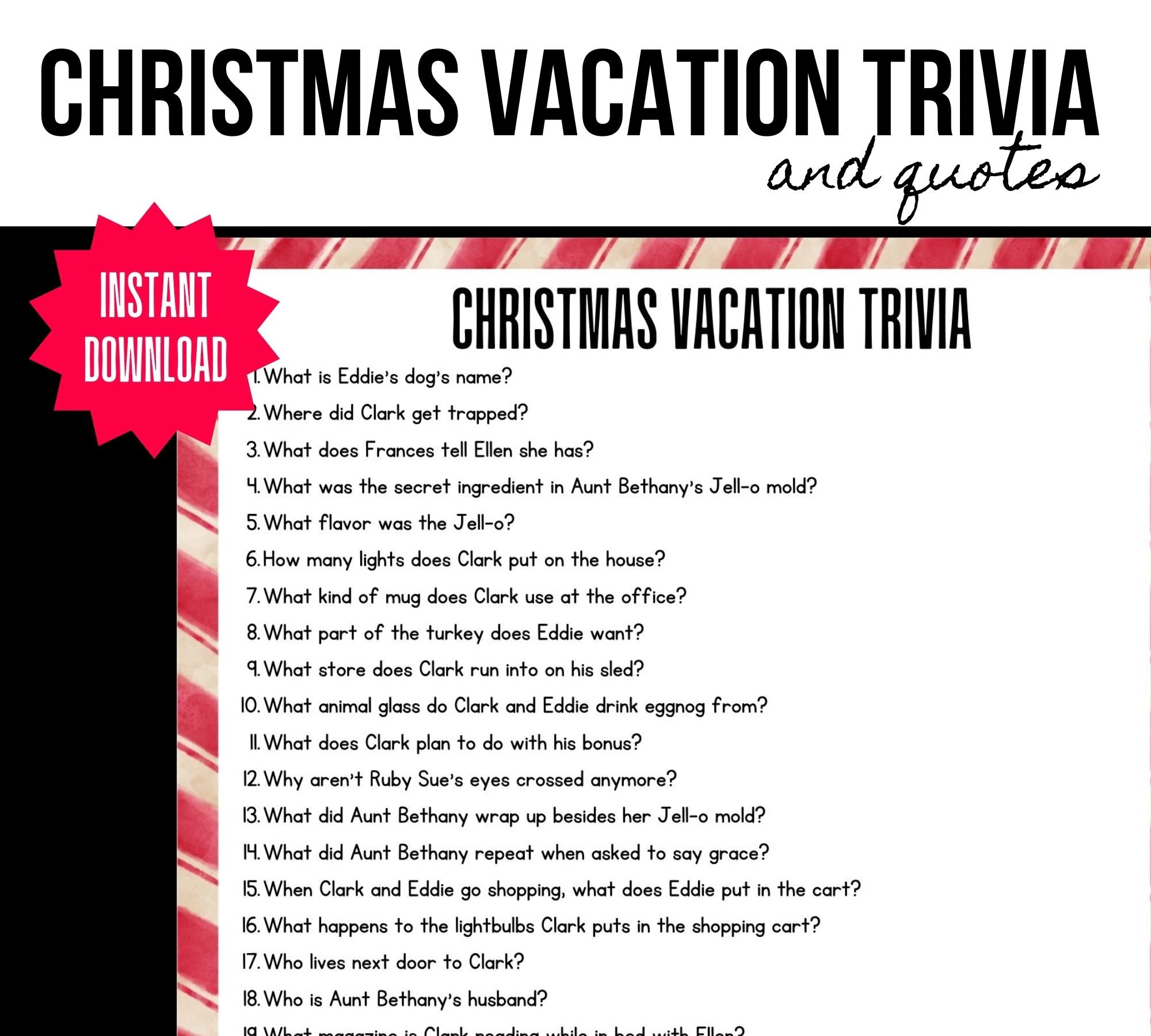 Christmas Vacation Trivia Christmas Vacation Quotes Christmas 