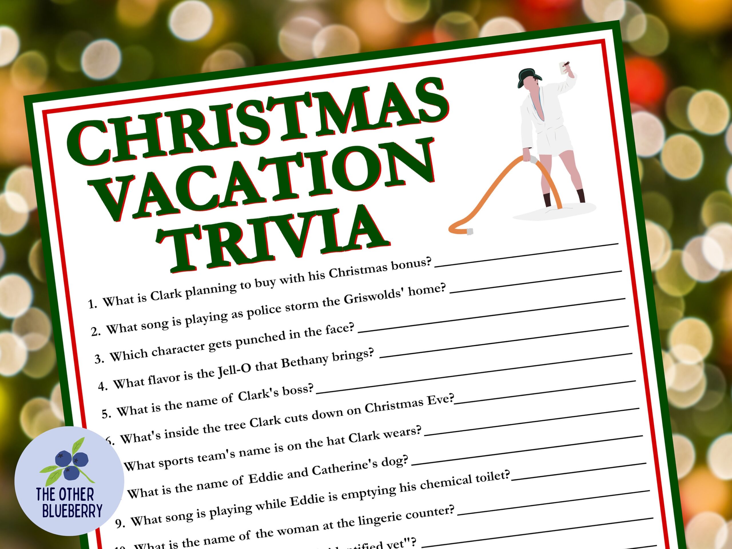 Printable Christmas Vacation Trivia Printable Christmas Vacation Trivia