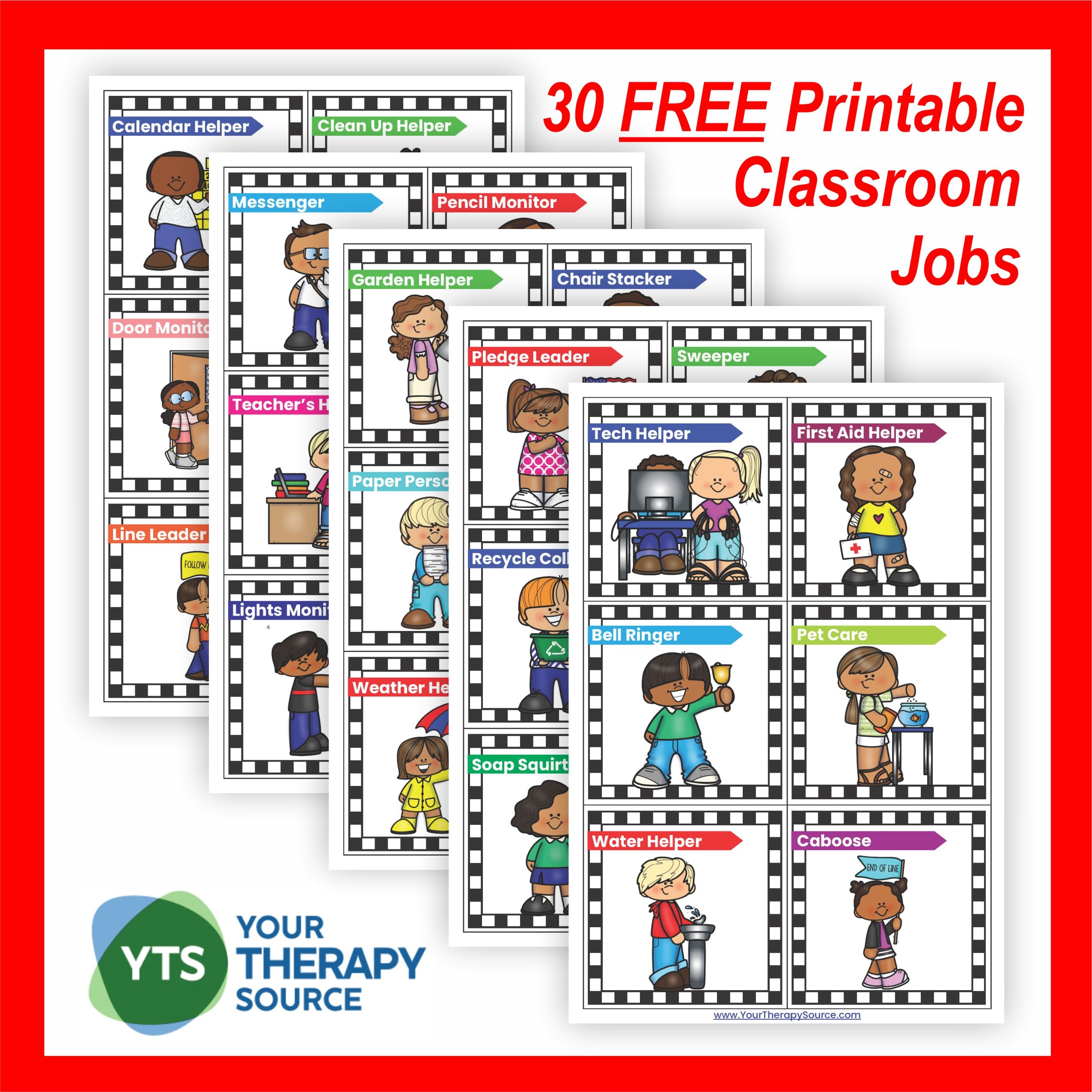 Preschool Job Chart Printables
