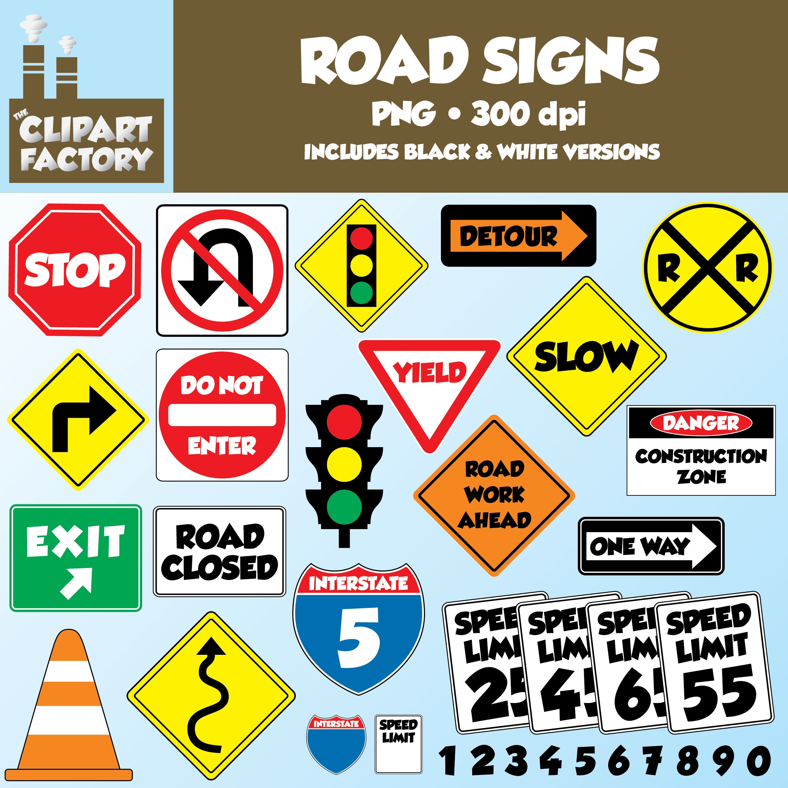 Clip Art Fun Road Signs Traffic Signs 51 Total Images
