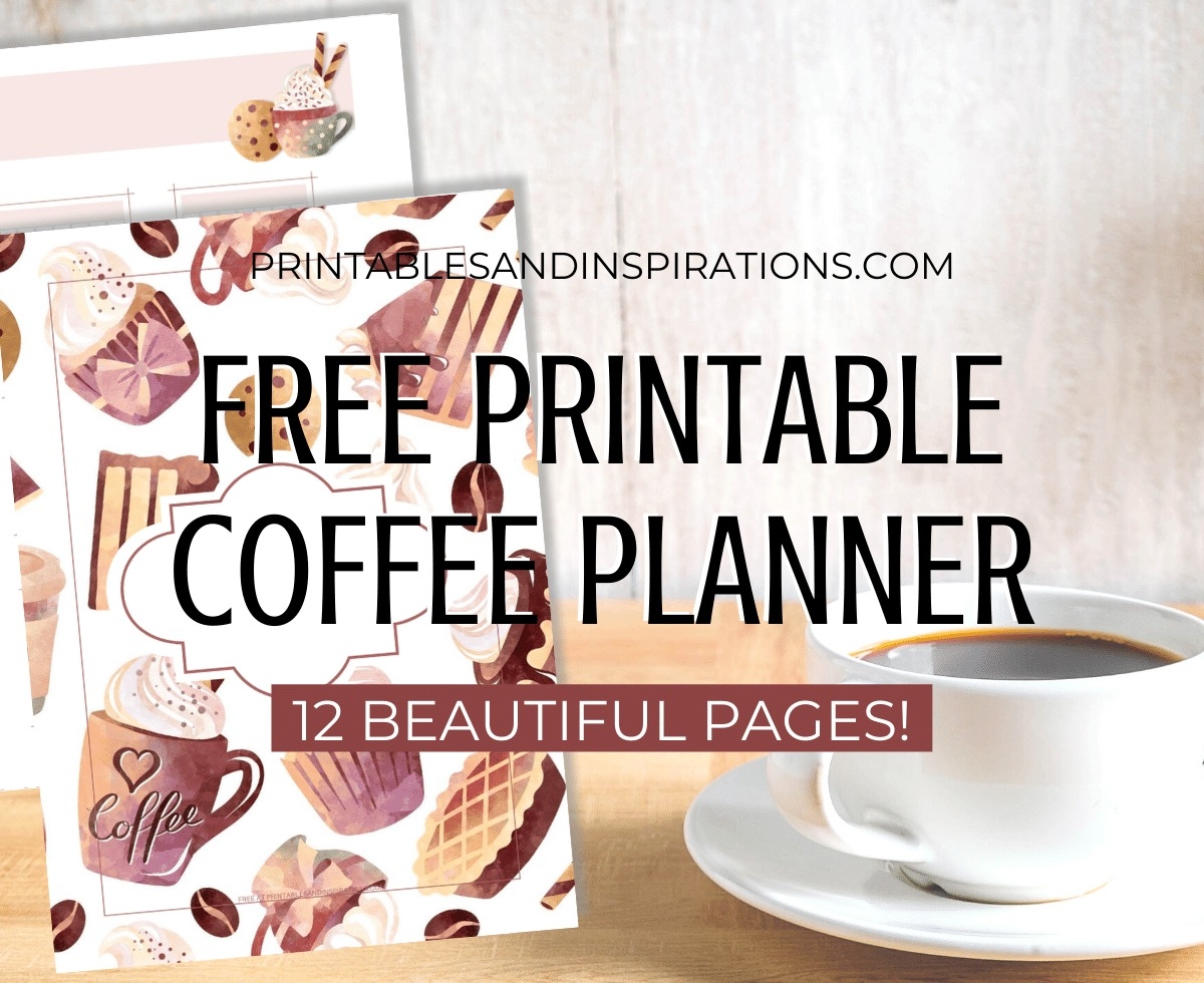 Coffee Planner Theme Free Printable Bullet Journal Stickers 