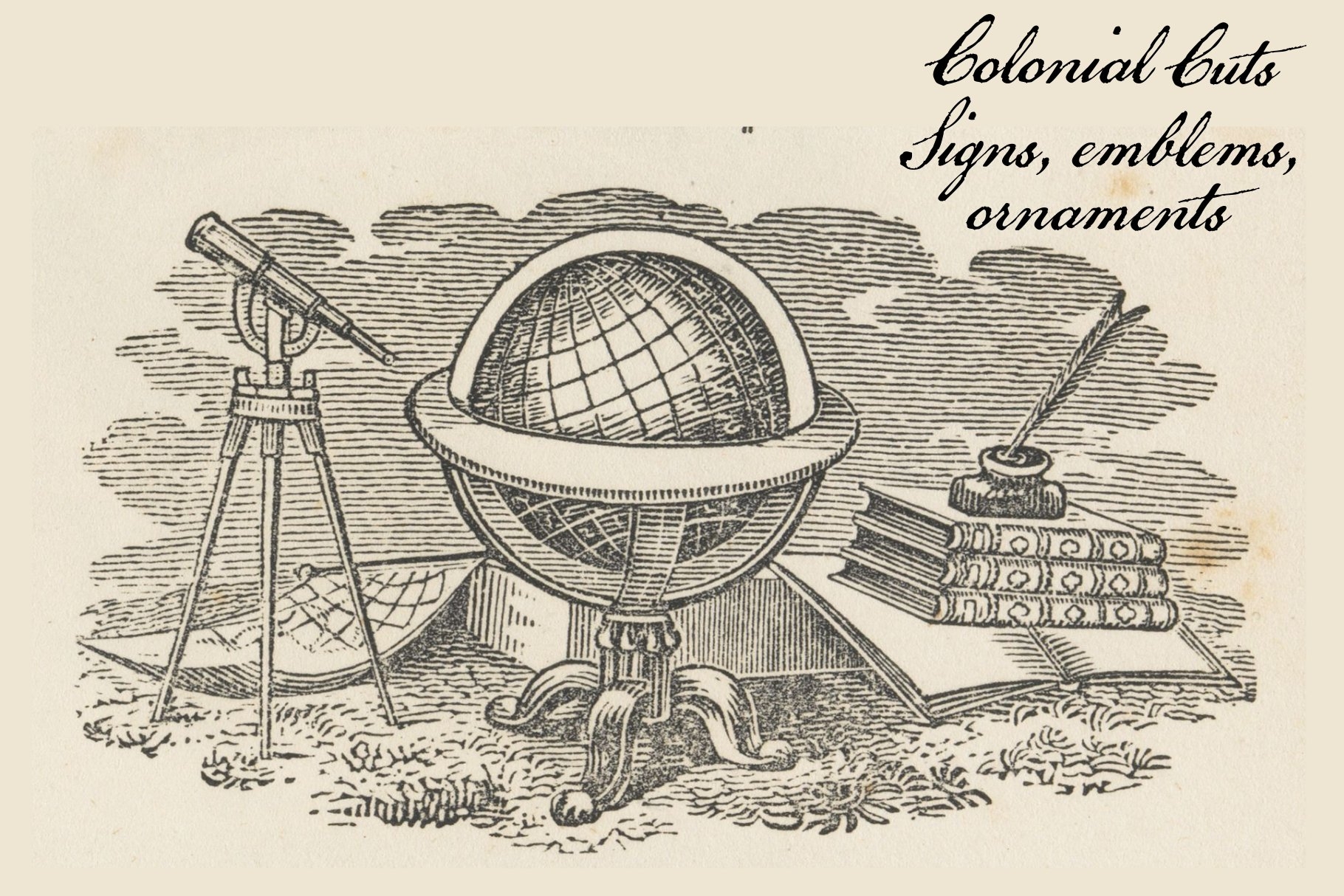 Colonial Cuts Signs Emblems And Ornaments