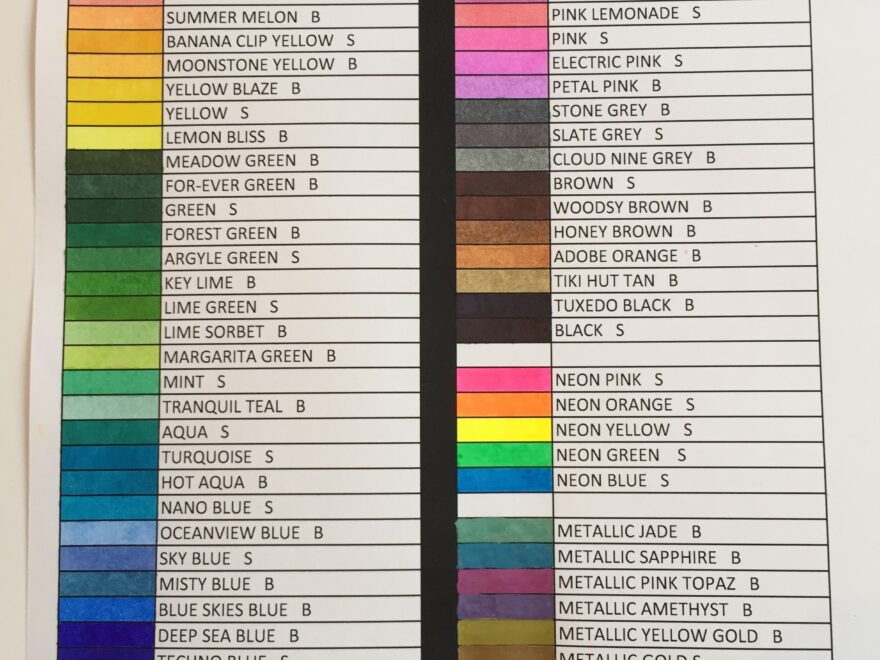 Color Chart For Sharpie And Bic Mark It Markers