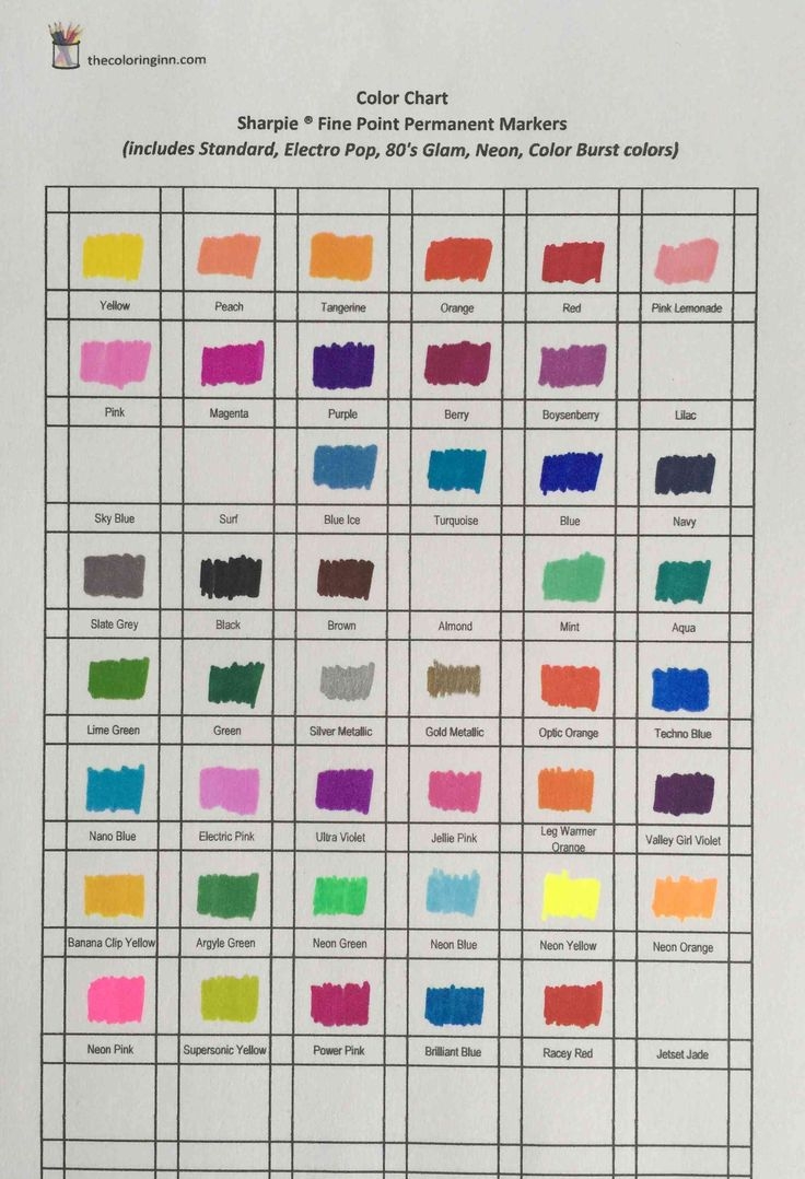 Bic Marker Color Chart Printable Bic Marker Color Chart Printable