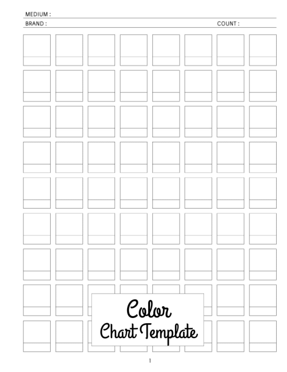 Printable Marker Color Chart
