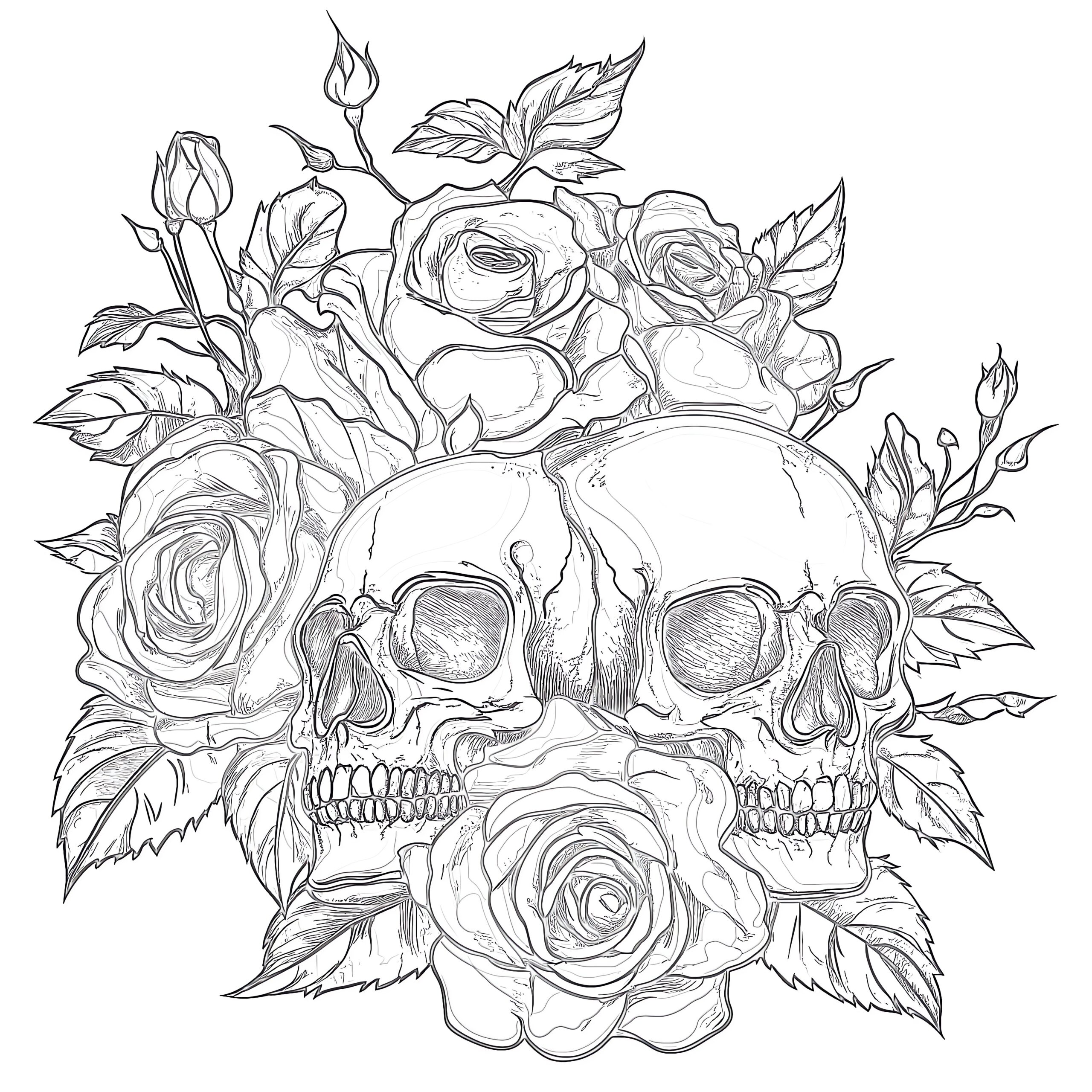 Skulls Printable Coloring Sheets Skulls Printable Coloring Sheets