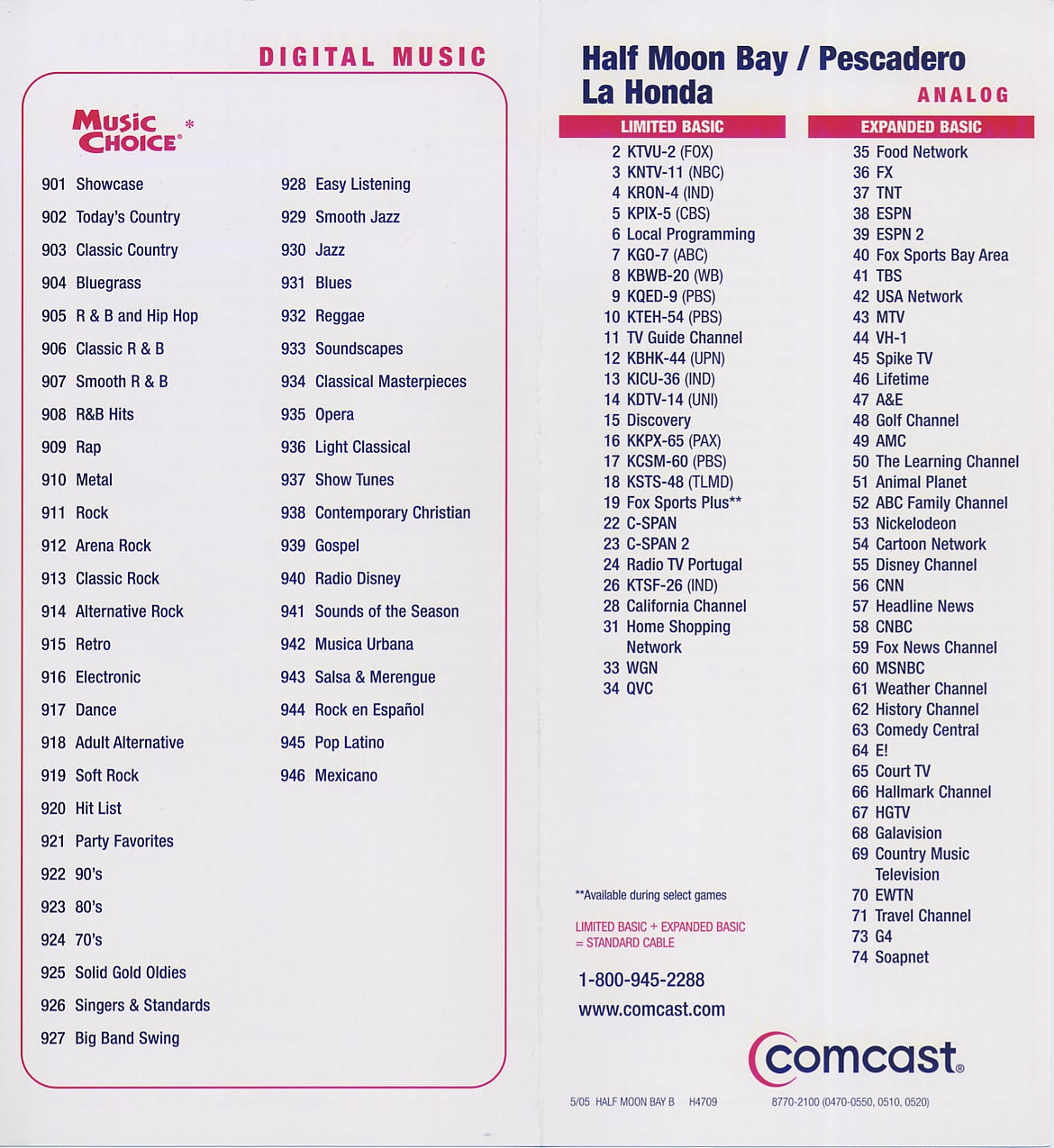 Comcast Tv Channel Guide Printable