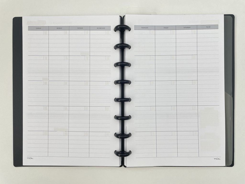 Converting A Monthly Calendar Into A Weekly Spread Using The TUL 