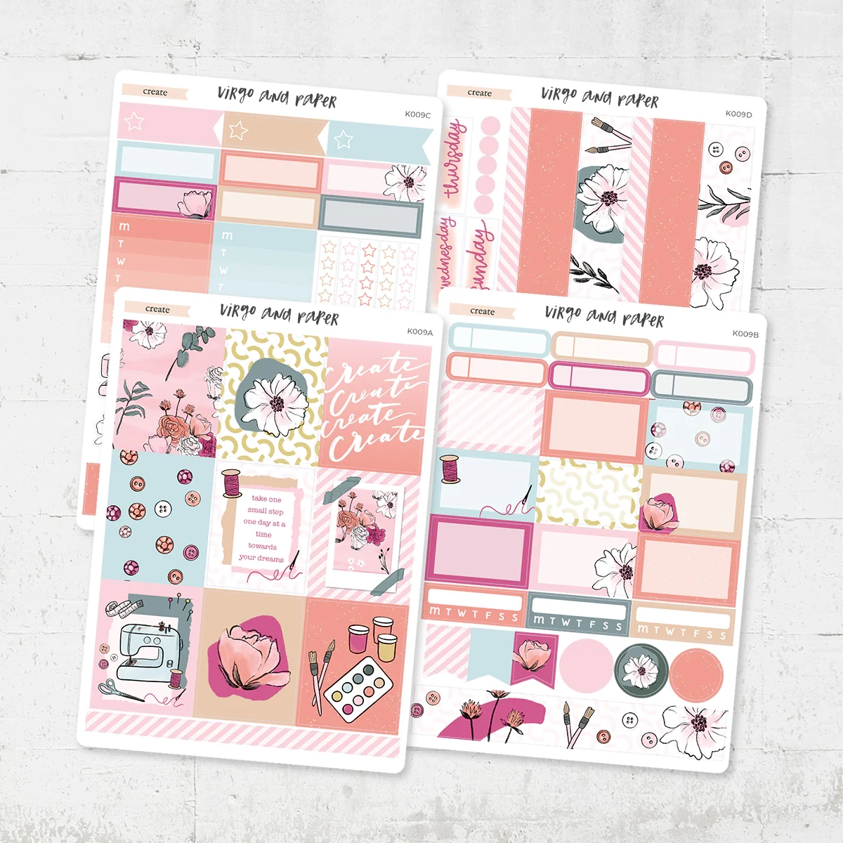 Create Weekly Planner Sticker Kit Virgo And Paper