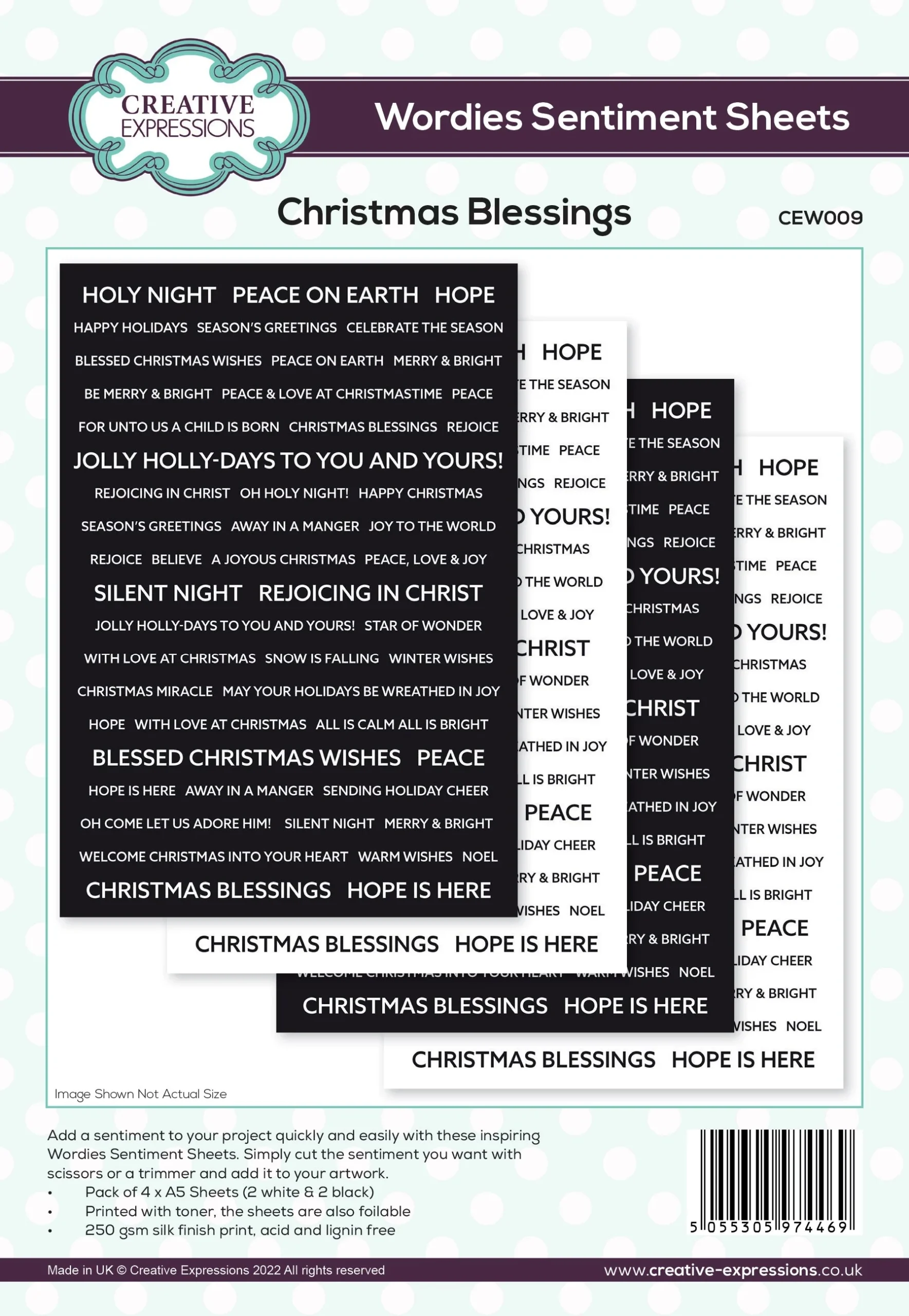 Printable List Of Christmas Sentiment