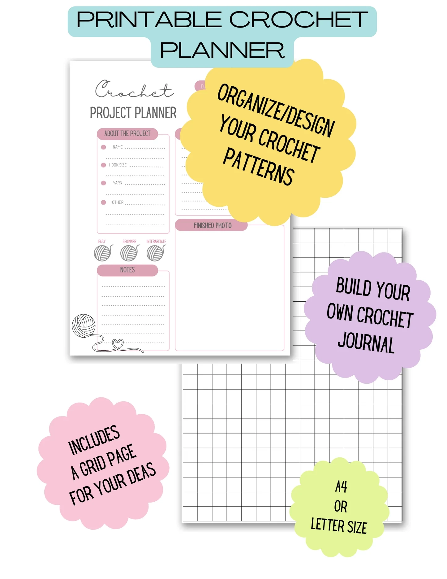 Printable Crochet Project Planner Printable Crochet Project Planner