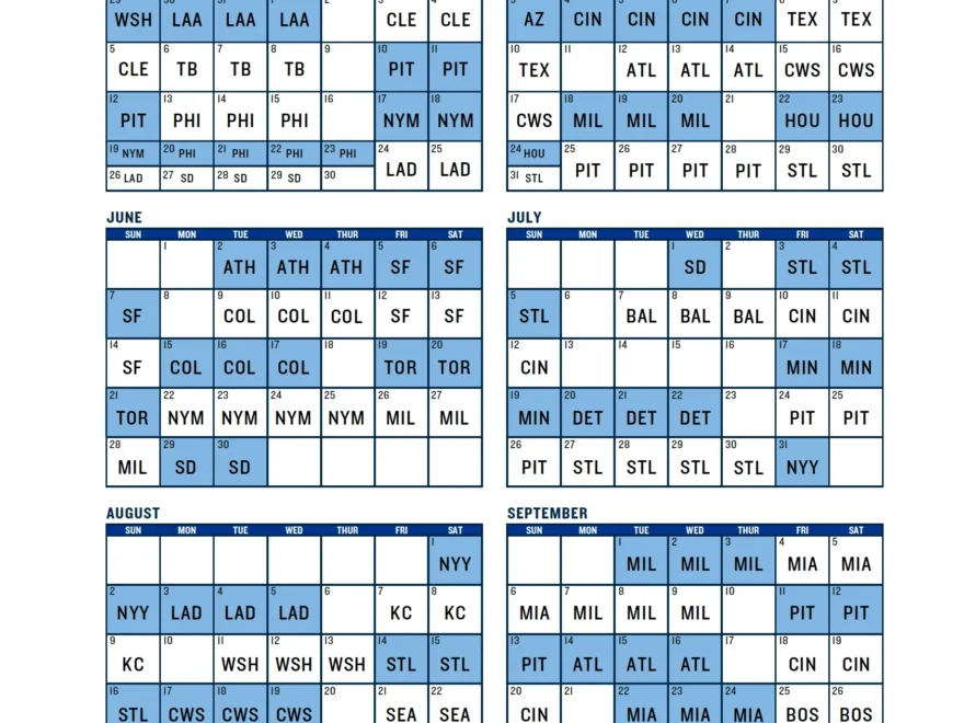 Cubs 2026 Regular Season Schedule Bleed Cubbie Blue