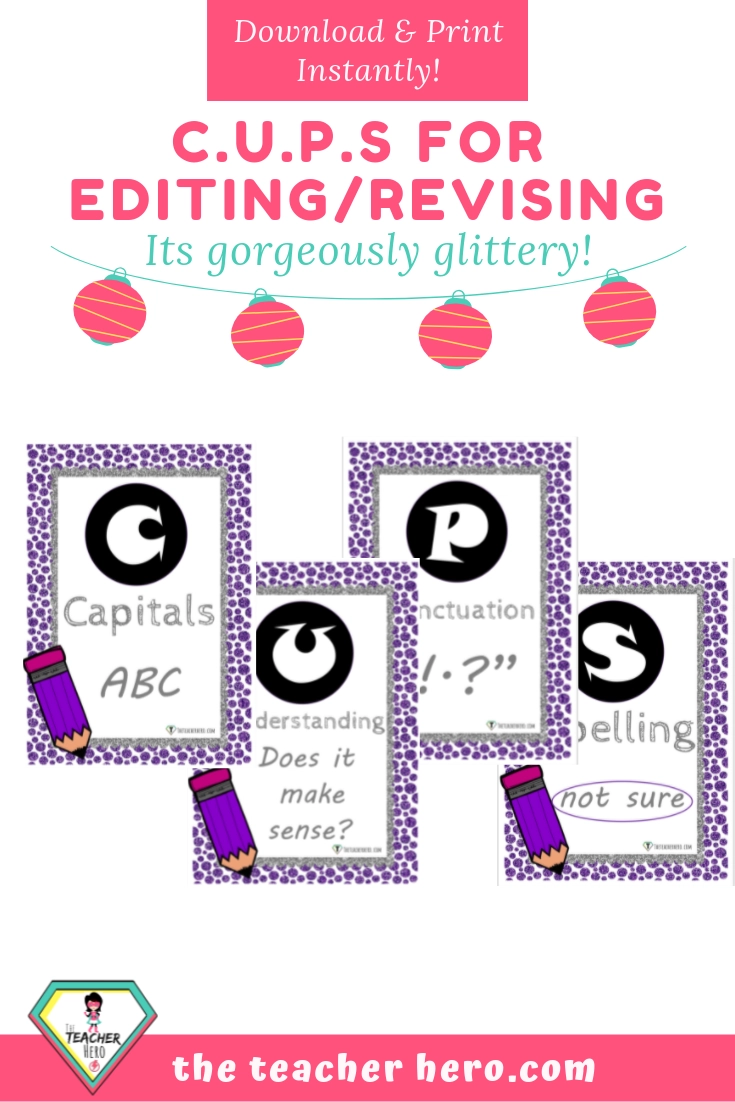 CUPS Editing Charts For Writing The Teacher Hero