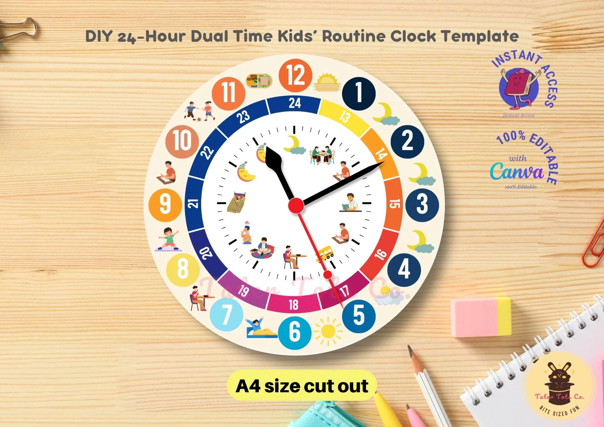 Clock Schedule Printable Clock Schedule