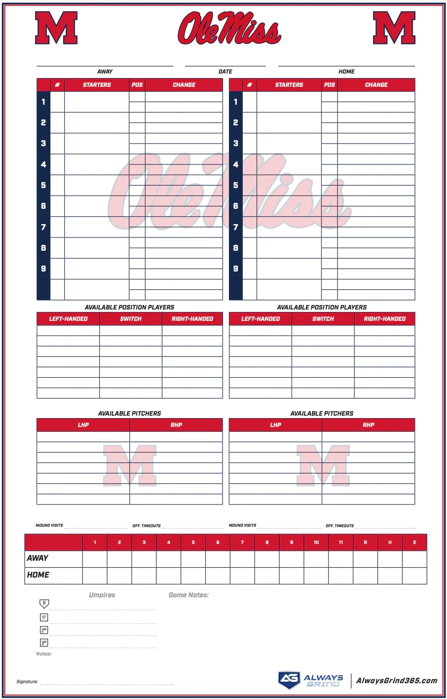 Custom Dugout Charts Baseball Softball 48 Hr Turnarounds Always Grind