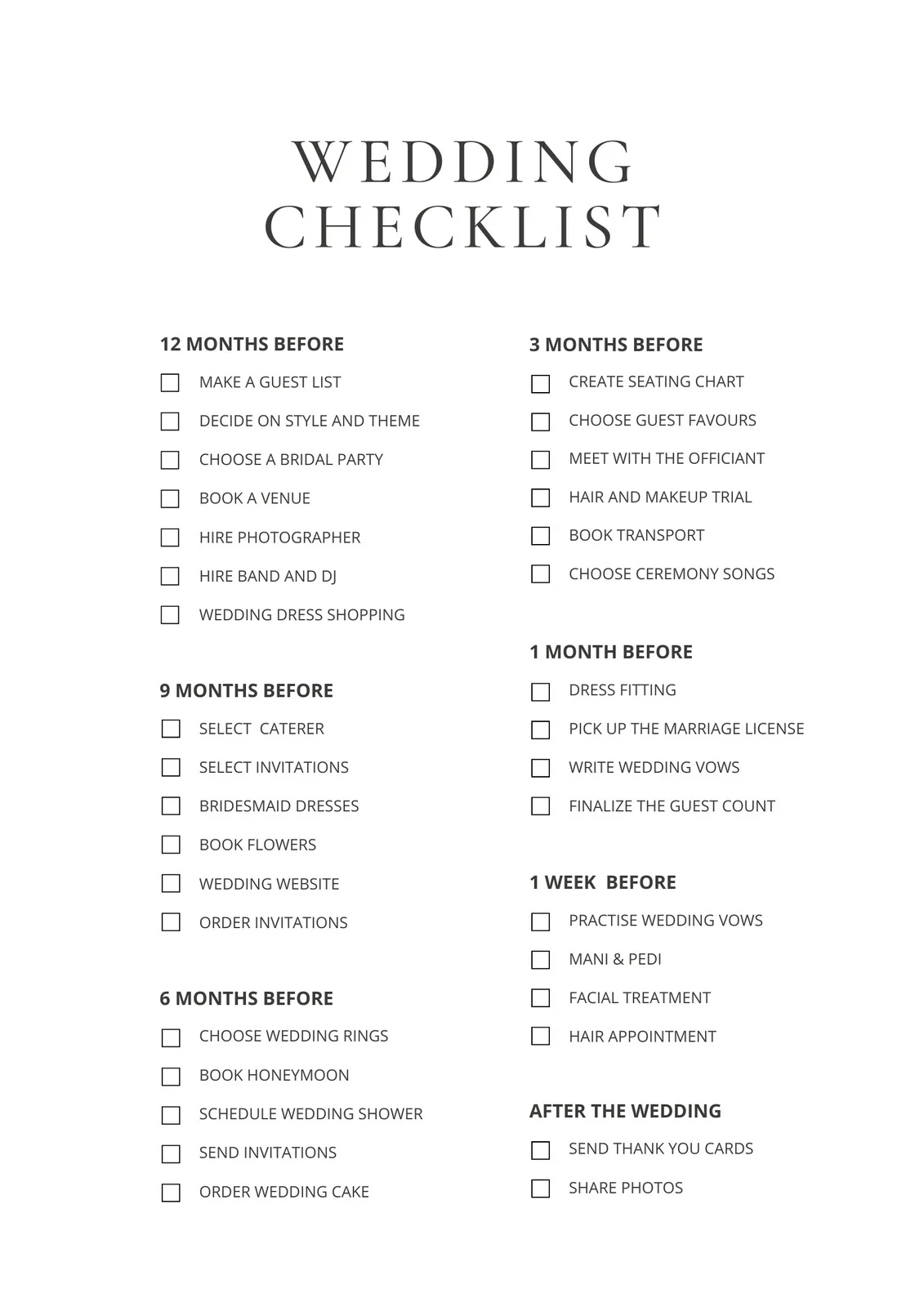 Customize 182 Wedding Checklists Templates Online Canva