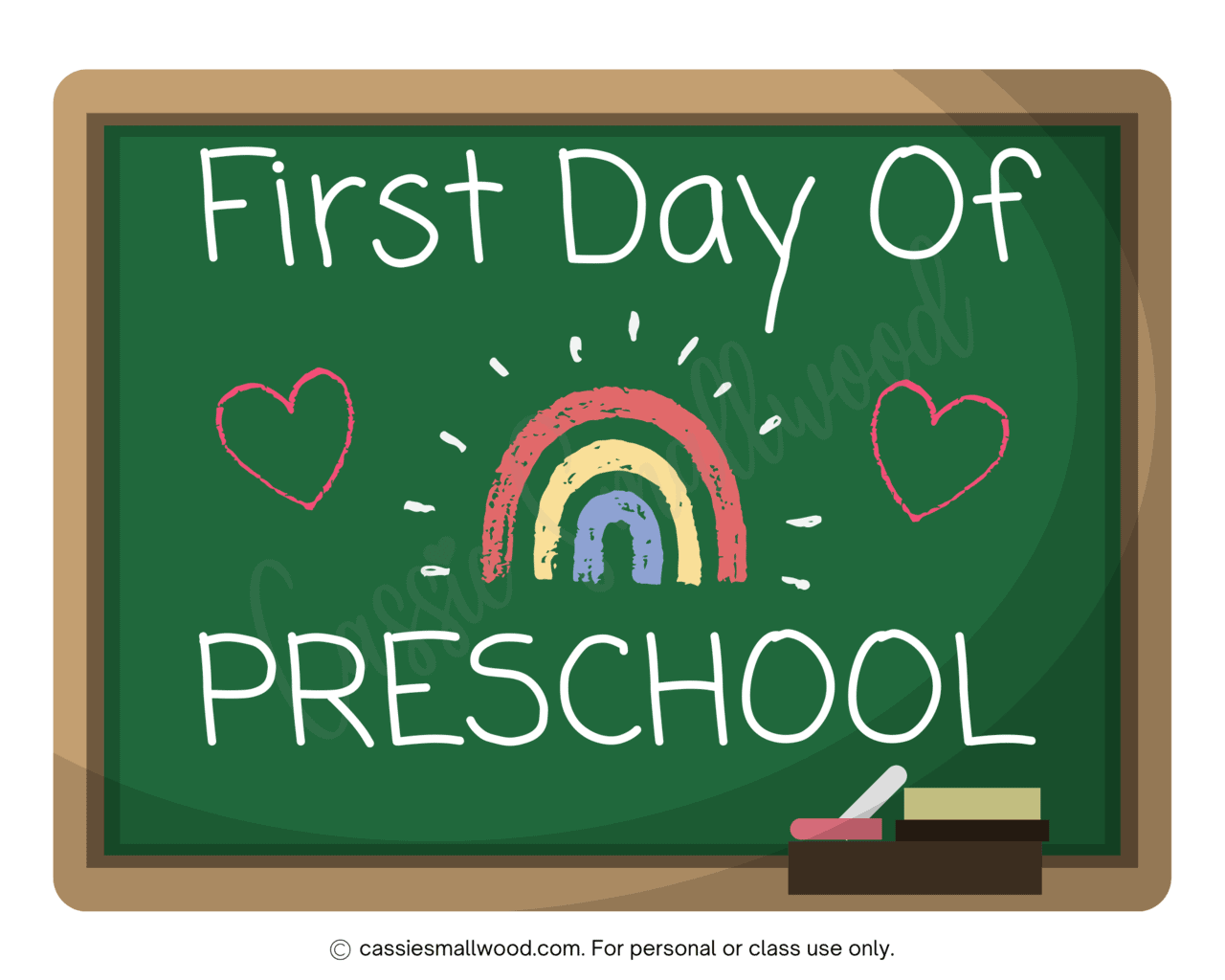 First Day Of Preschool Sign Printable First Day Of Preschool Sign Printable