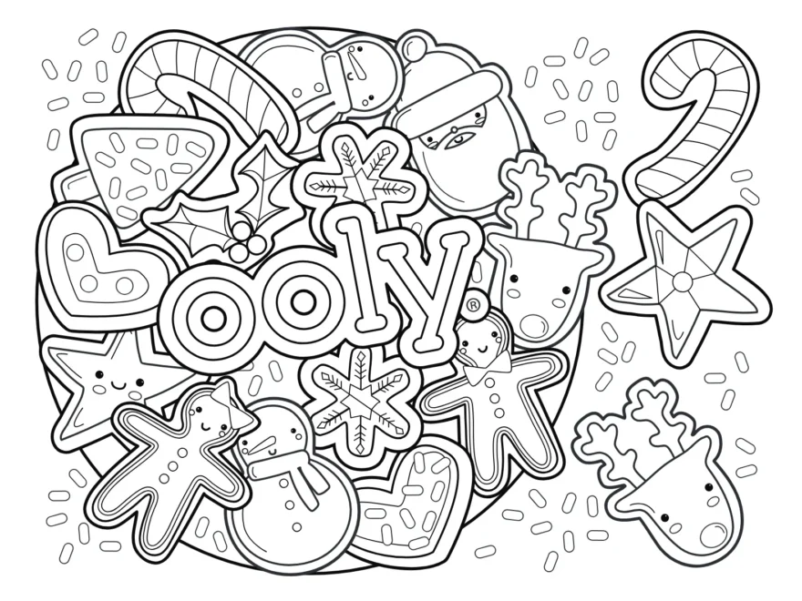 Cute Holiday Free Coloring Pages Christmas Hanukkah OOLY